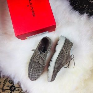DONALDJ Pliner Rhinestone Embellished Suede Oxford
